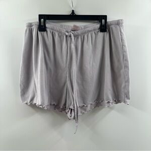 Juicy Couture Lavender Ribbed Lounge Shorts Bedazzled Logo Women’s Size XL